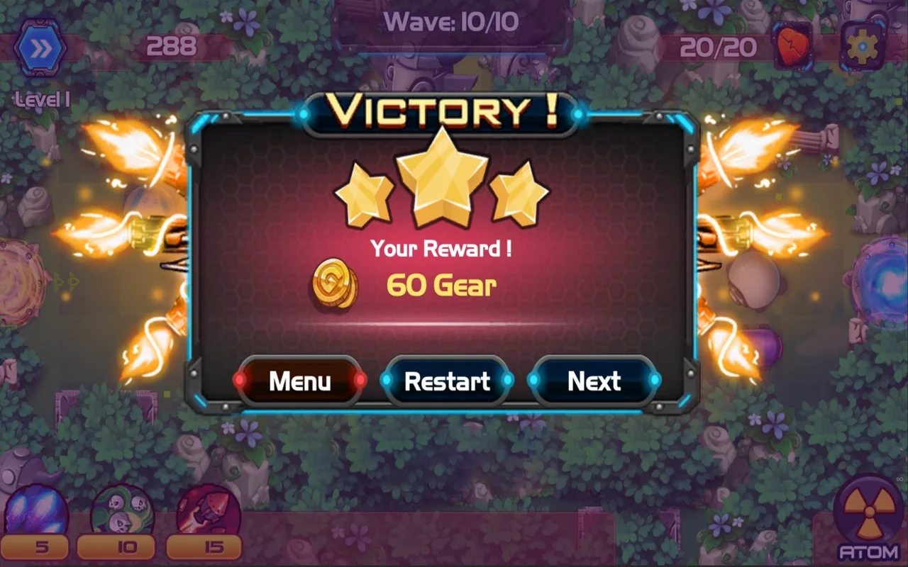 Victory screen